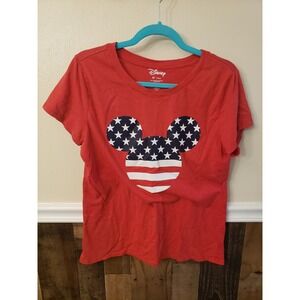 Disney Misses Size M Red Shirt Mickey Mouse Ears